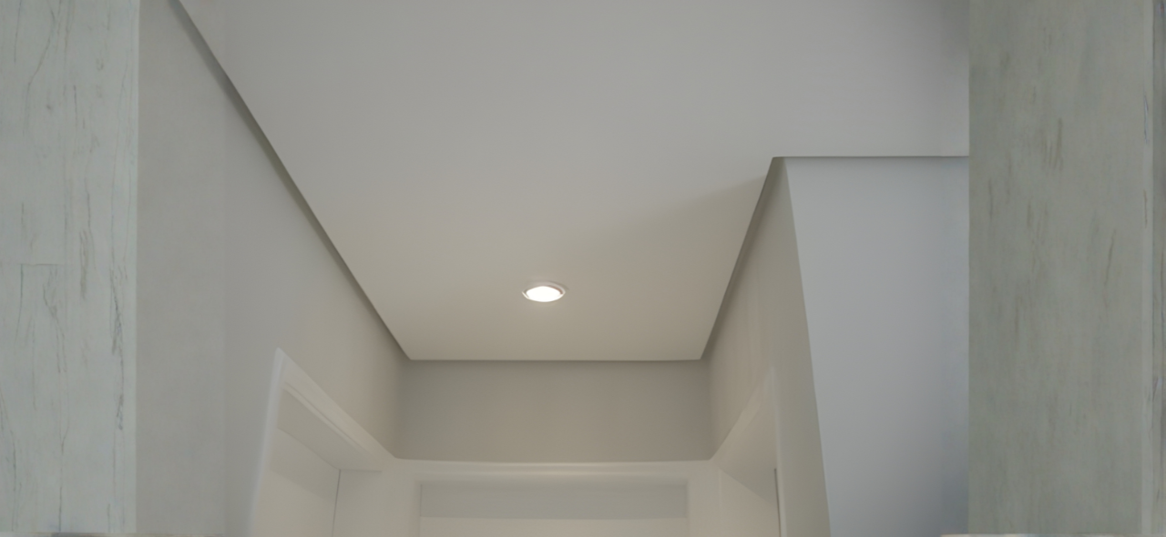 Forro de gesso com iluminação embutida